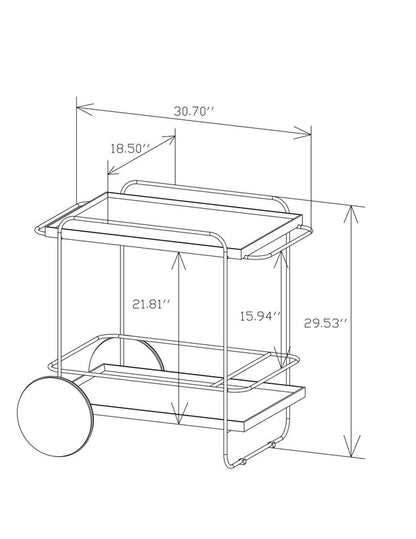 Huiya Dining Room Cart