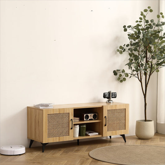 Catino Oak Rattan TV Cabinet