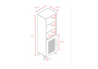 Catino Rattan Mesh Side Cabinet