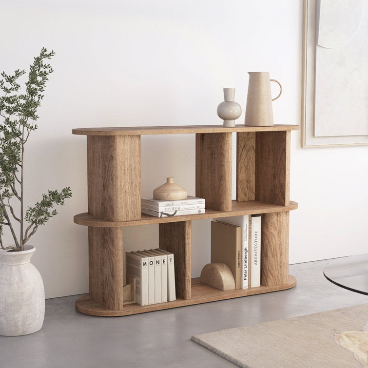 Narius Oak Low Bookcase