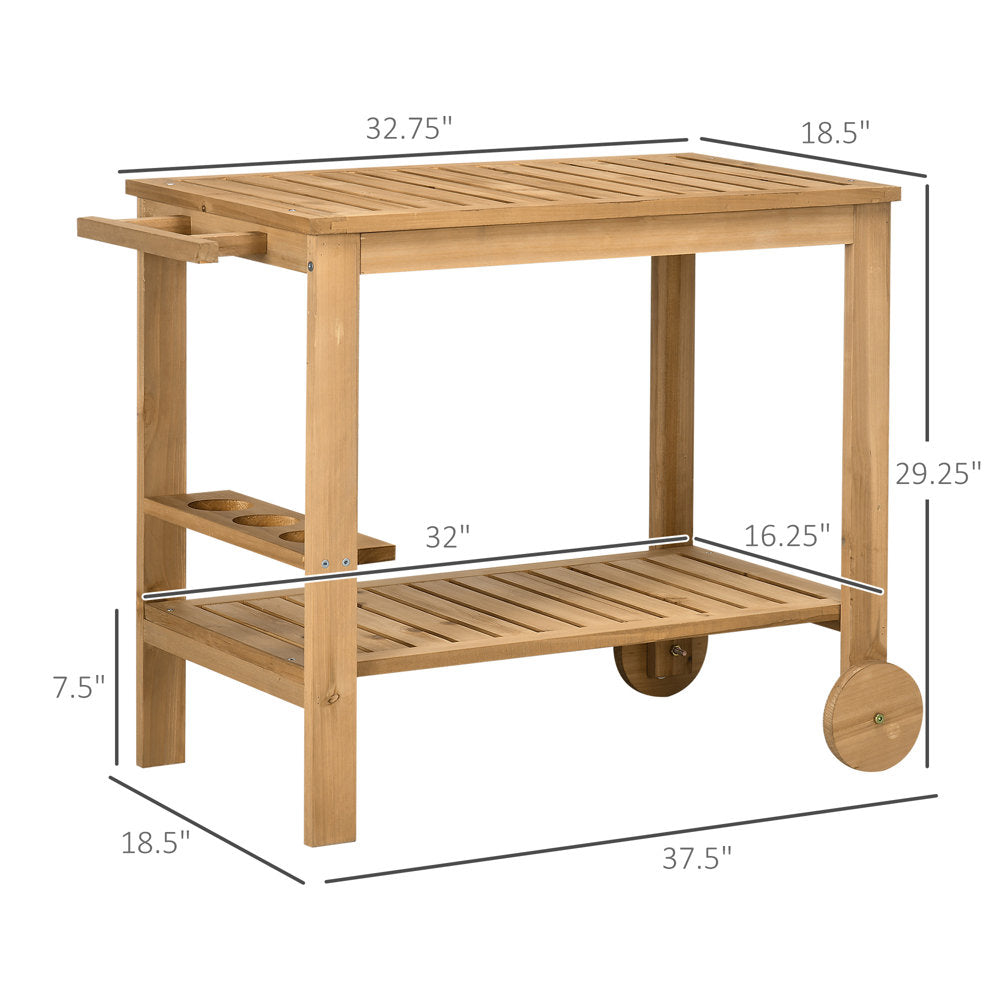 Cullot Solid Wood Bar Cart